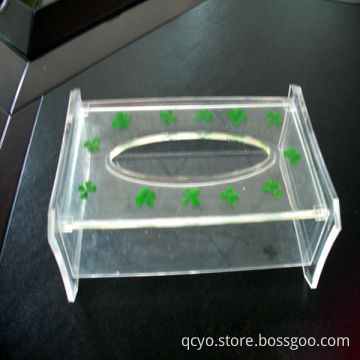 Square Water Clear Acrylic Tissue Box QCY-TB-23
